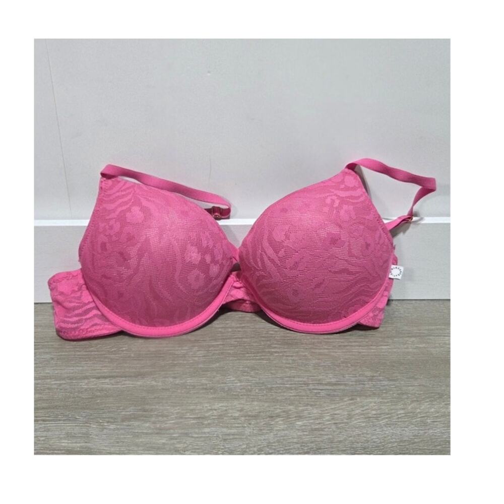 BCBG Generation Pink Lace Push Up Bra Size 36B